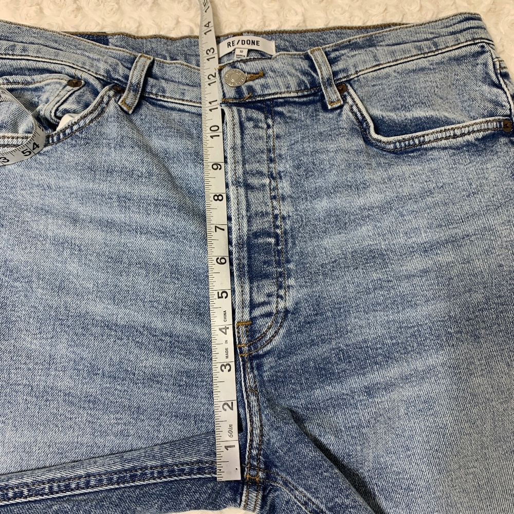 RE/DONE 70's High Rise Skinny Boot Released Hem Jeans in Opal Indigo Sz 32 - Picture 14 of 15